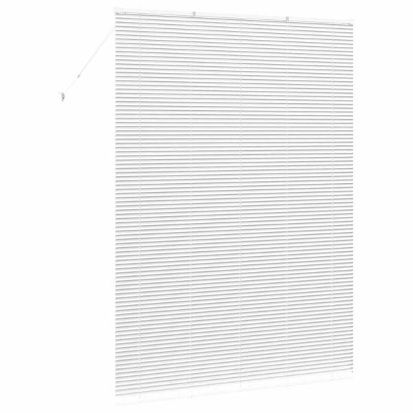Fenster Jalousie mit Vorhängen Sonstiges Weiß 155 x 220 cm Aluminium