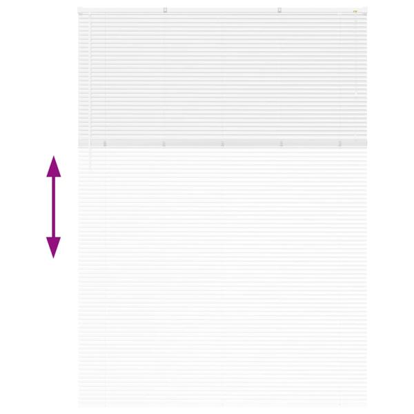 Fenster Jalousie mit Vorhängen Sonstiges Weiß 160 x 220 cm Aluminium