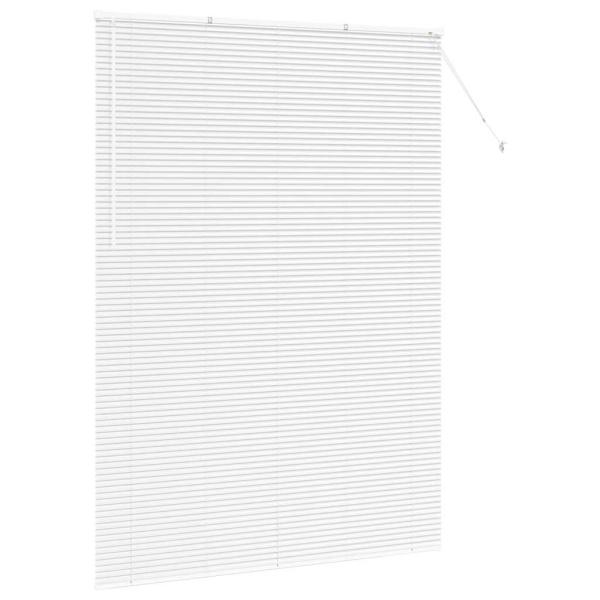 Fenster Jalousie mit Vorhängen Sonstiges Weiß 160 x 220 cm Aluminium