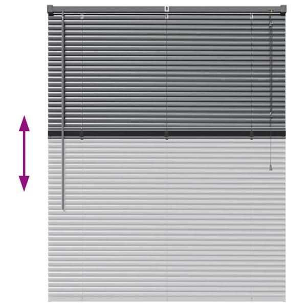 Fenster Jalousie Dunkelgrau 105 x 130 cm Aluminium