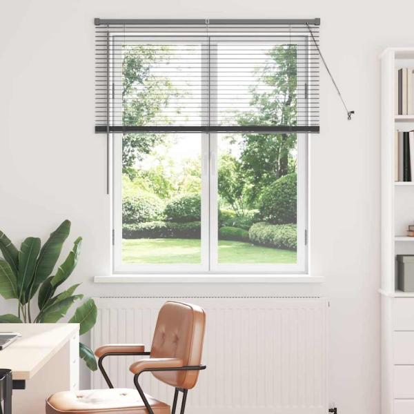ARDEBO.de - Fenster Jalousie Dunkelgrau 110 x 130 cm Aluminium