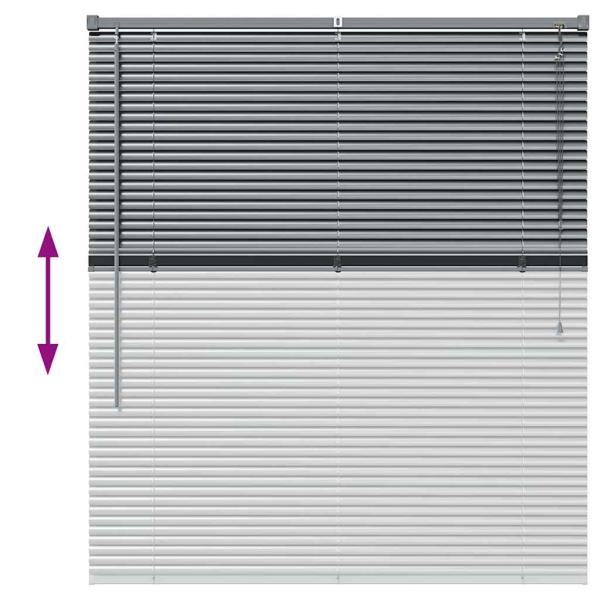 Fenster Jalousie Dunkelgrau 110 x 130 cm Aluminium