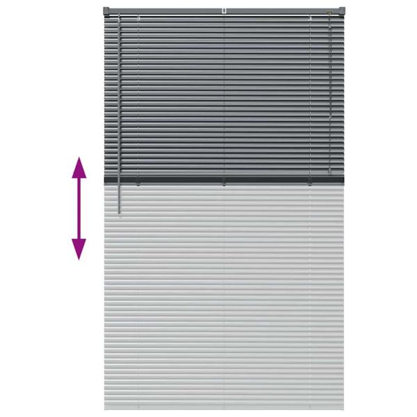 Fenster Jalousie Dunkelgrau 100 x 175 cm Aluminium