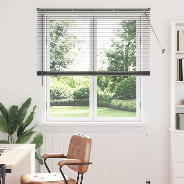 ARDEBO.de - Fenster Jalousie Dunkelgrau 125 x 175 cm Aluminium