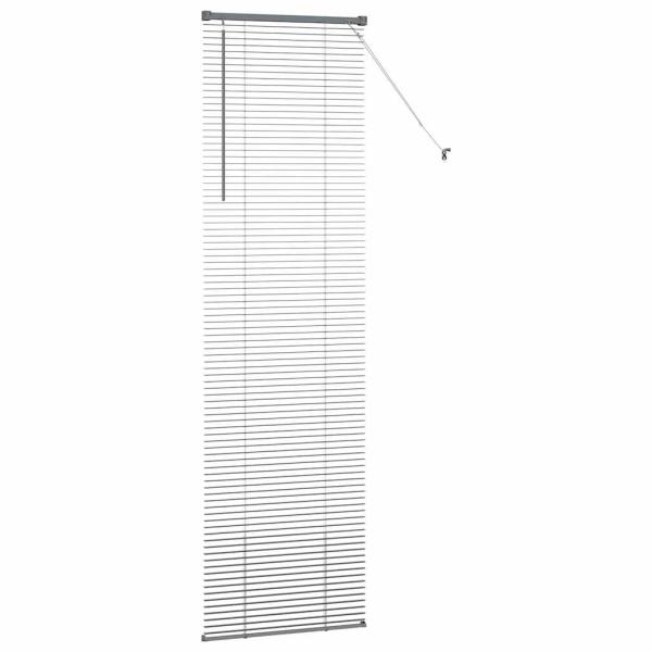 Fenster Jalousie mit Vorhängen Sonstiges Dunkelgrau 60 x 220 cm Aluminium