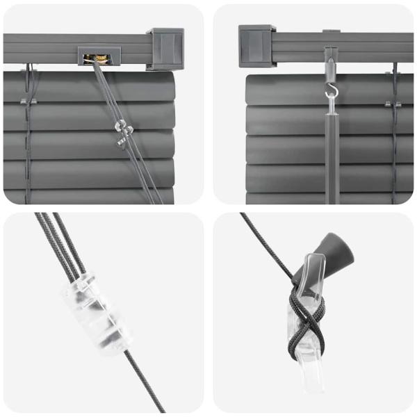 Fenster Jalousie Dunkelgrau 110 x 220 cm Aluminium