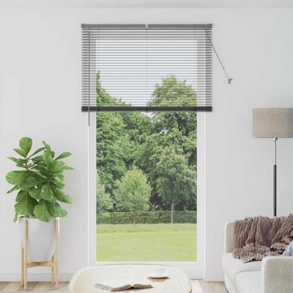 ARDEBO.de - Fenster Jalousie Dunkelgrau 120 x 220 cm Aluminium