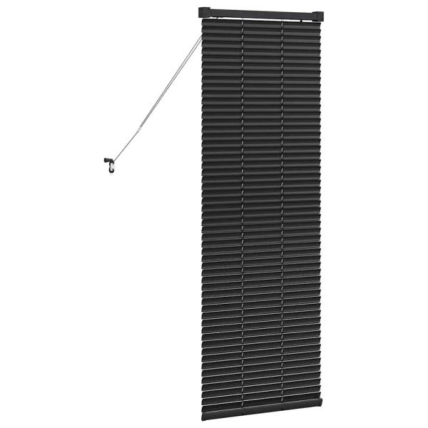 Fenster Jalousie mit Vorhängen Sonstiges Schwarz 80 x 130 cm Aluminium