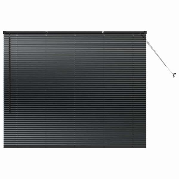 Fenster Jalousie mit Vorhängen Sonstiges Schwarz 80 x 130 cm Aluminium