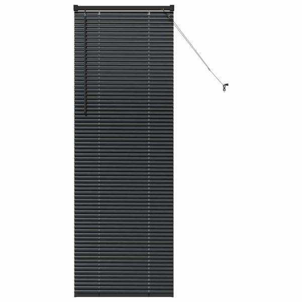 Fenster Jalousie mit Vorhängen Sonstiges Schwarz 80 x 130 cm Aluminium