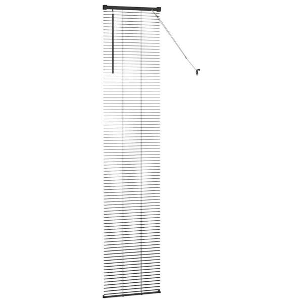 Fenster Jalousie mit Vorhängen Sonstiges Schwarz 80 x 130 cm Aluminium