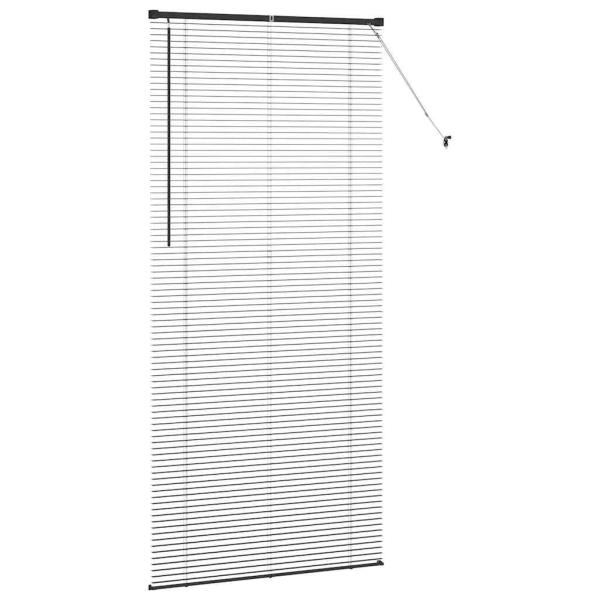 Fenster Jalousie mit Vorhängen Sonstiges Schwarz 80 x 130 cm Aluminium