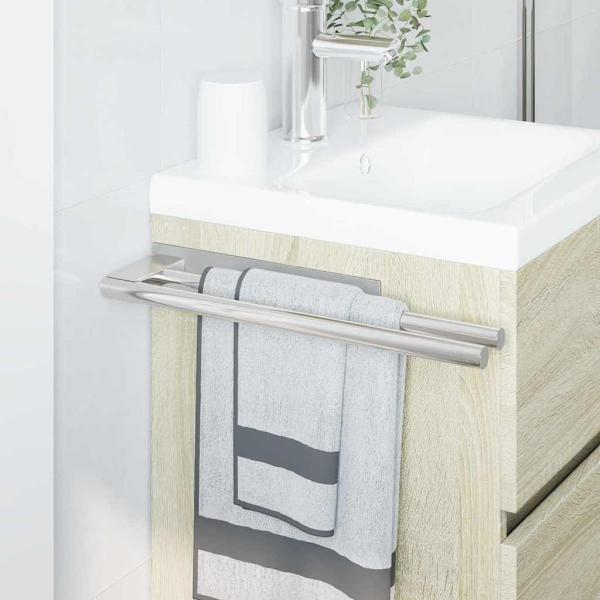 Handtuchhalter Silber 40 x 9 x 4 cm Edelstahl