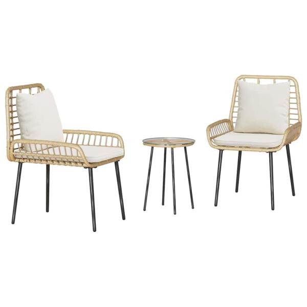 Garten Essgruppe 3 pcs Braun, Schwarz, Creme 35 x 35 x 45 cm