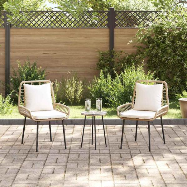 Garten Essgruppe 3 pcs Braun, Schwarz, Creme 35 x 35 x 45 cm