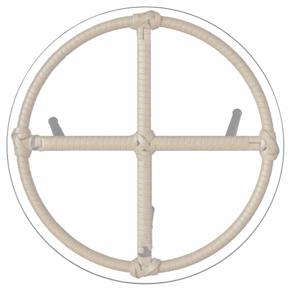 Garten Essgruppe 3 pcs Braun, Schwarz, Creme 35 x 35 x 45 cm