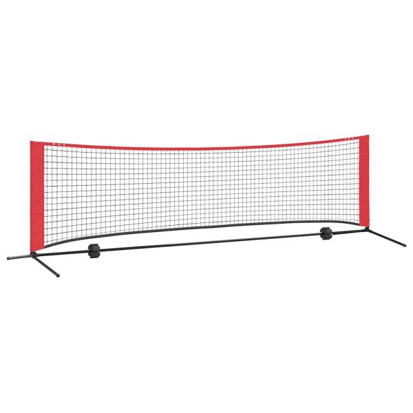 Tennisnetz Schwarz und rot 301 x 90.5 x 87 cm Polyester