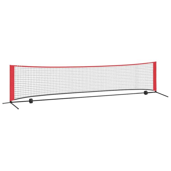Tennisnetz Schwarz und rot 396 x 92 x 87 cm Polyester