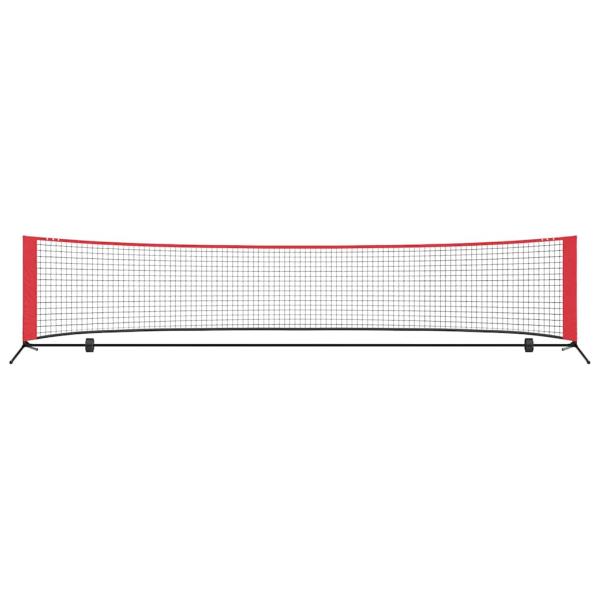 Tennisnetz Schwarz und rot 396 x 92 x 87 cm Polyester