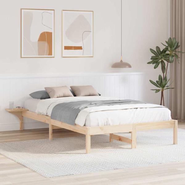 ARDEBO.de - Bettgestell mit Nachttischen Braun 140 x 190 cm Braun