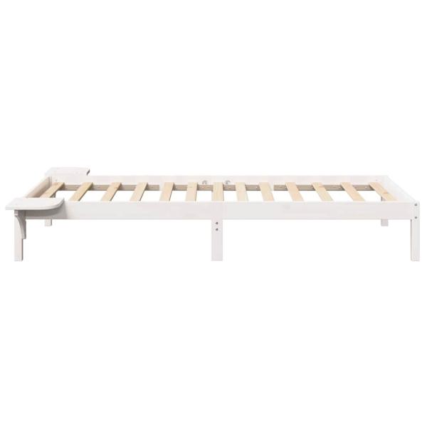 Bettgestell mit Nachttischen Weiß 90 x 200 cm Weiß