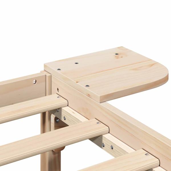 Bettgestell mit Nachttischen Braun 75 x 190 cm Braun