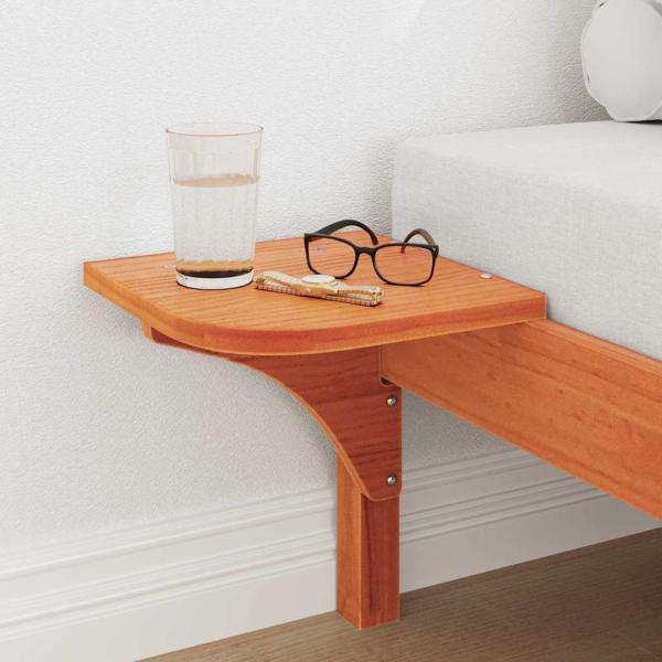 Bettgestell mit Nachttischen Braun 75 x 190 cm Wachsbrown