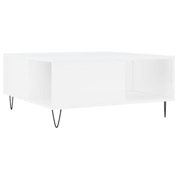 Couchtisch Weiß 80x80x36,5 cm Holzwerkstoff