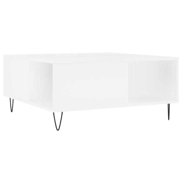 Couchtisch Weiß 80x80x36,5 cm Holzwerkstoff