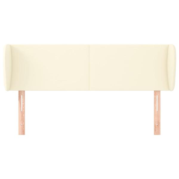 Kopfteil mit Ohren Creme 147x23x78/88 cm Kunstleder