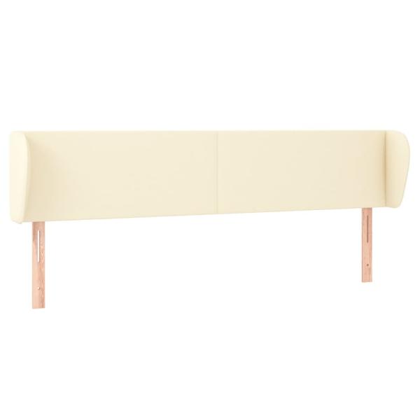 Kopfteil mit Ohren Creme 183x23x78/88 cm Kunstleder