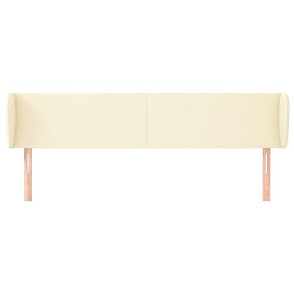 Kopfteil mit Ohren Creme 183x23x78/88 cm Kunstleder
