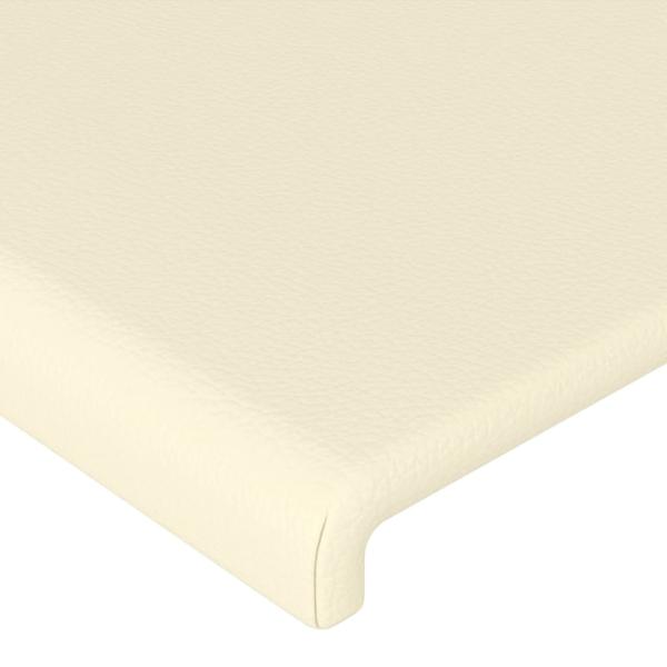 Kopfteil mit Ohren Creme 183x23x78/88 cm Kunstleder