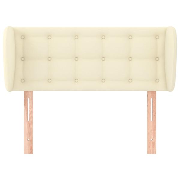 Kopfteil mit Ohren Creme 93x23x78/88 cm Kunstleder