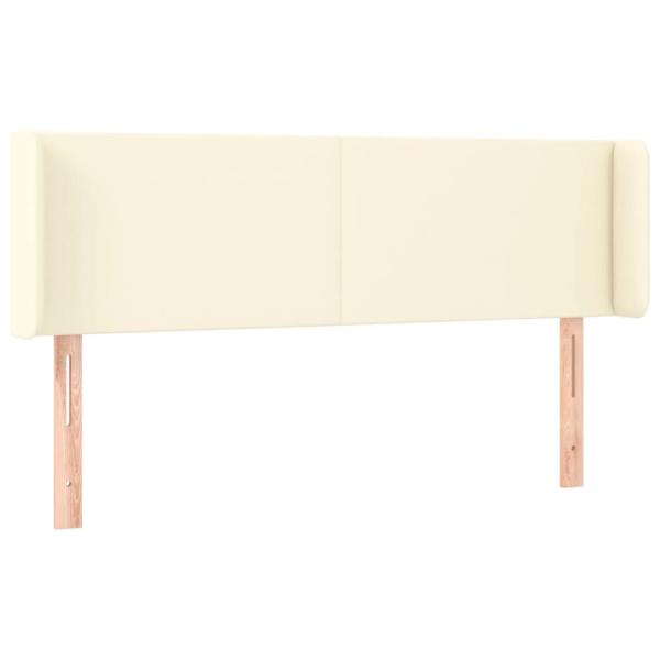 LED Kopfteil Creme 147x16x78/88 cm Kunstleder