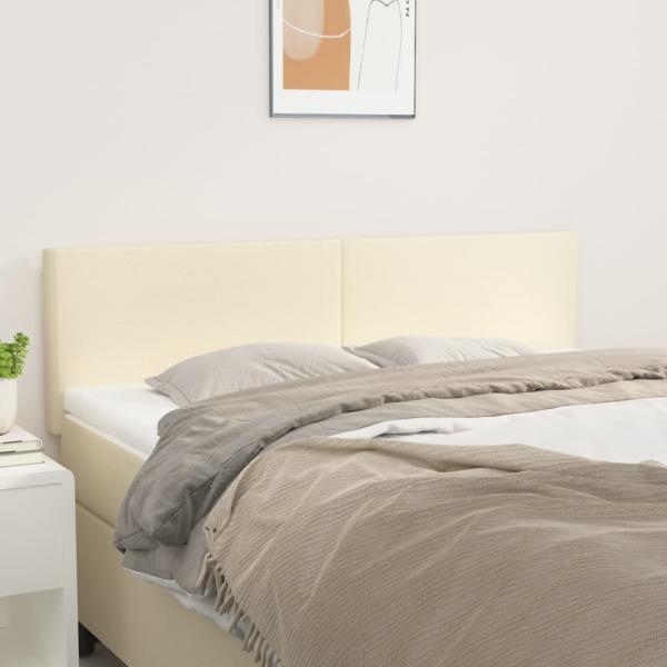 ARDEBO.de - Kopfteile 2 Stk. Creme 72x5x78/88 cm Kunstleder
