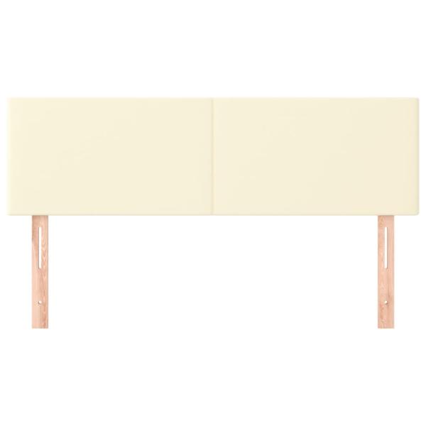Kopfteile 2 Stk. Creme 72x5x78/88 cm Kunstleder