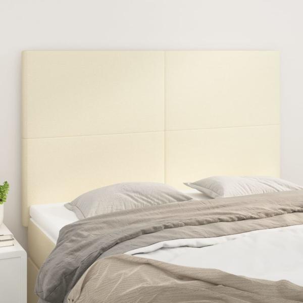 ARDEBO.de - Kopfteile 4 Stk. Creme 72x5x78/88 cm Kunstleder
