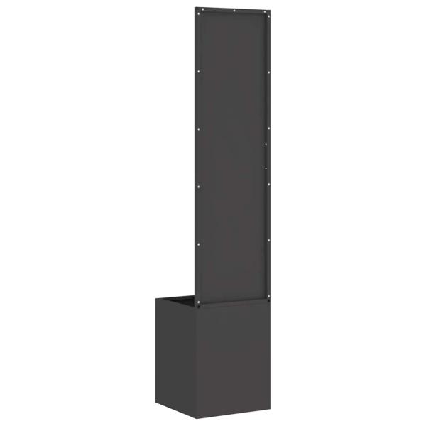 Blumentopf mit dekorativem Paneel Schwarz 32 x 140 cm