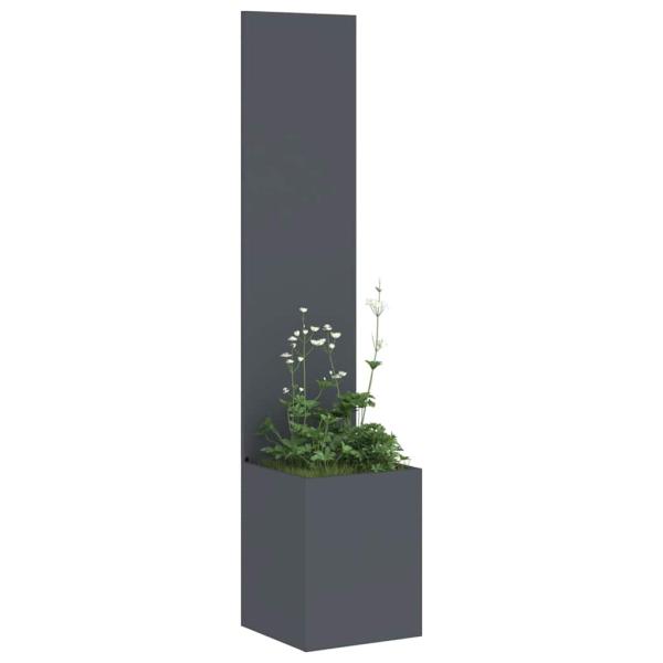 Blumentopf mit dekorativem Paneel Anthrazit 32 x 140 cm
