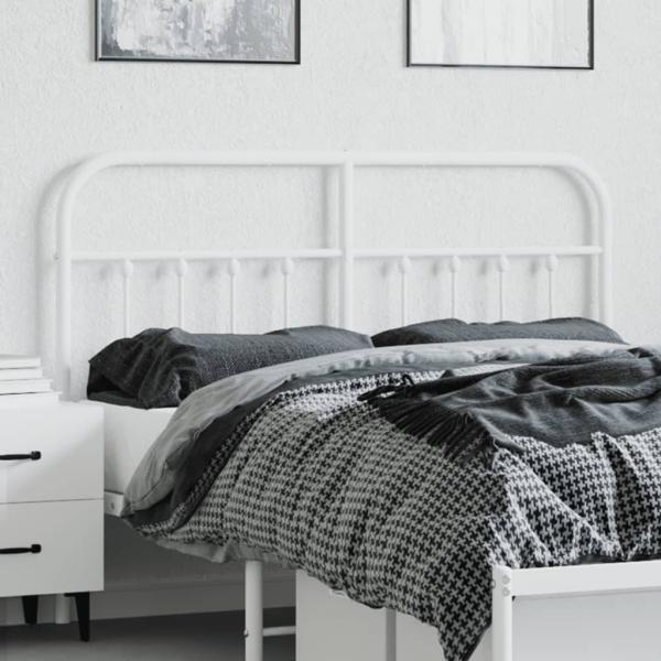 Kopfteil Metall Weiß 140 cm