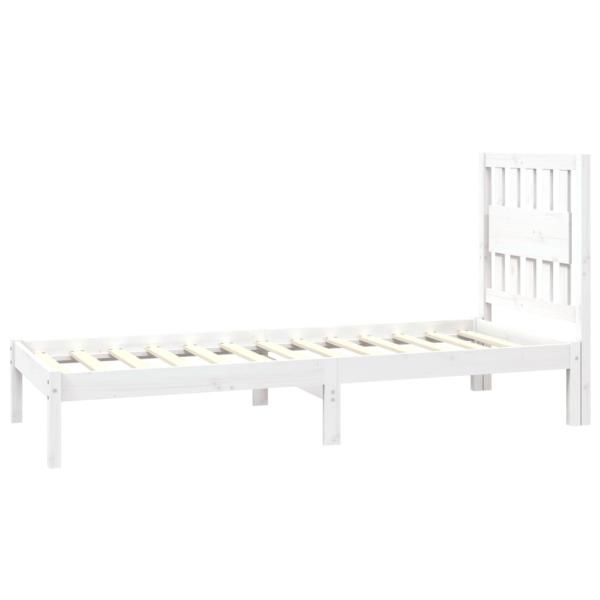 Massivholzbett ohne Matratze Weiß