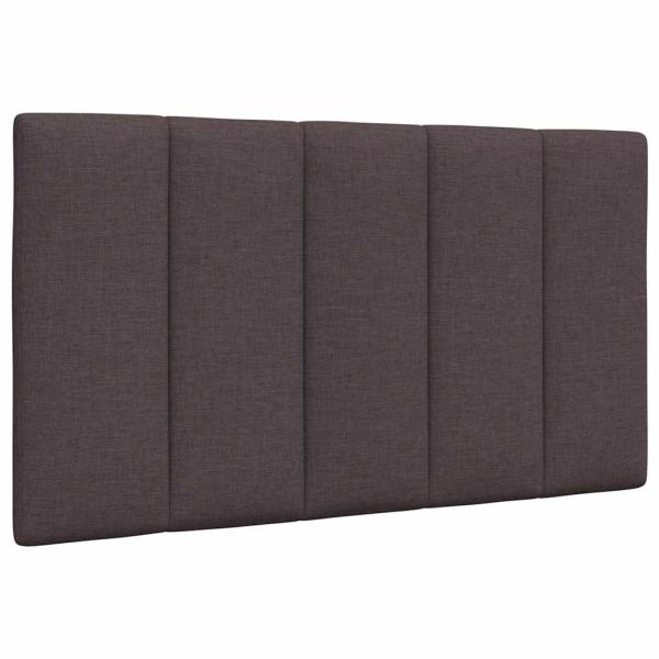 Bett mit Matratze "Hanko" Dunkelbraun 80x200 cm Stoff