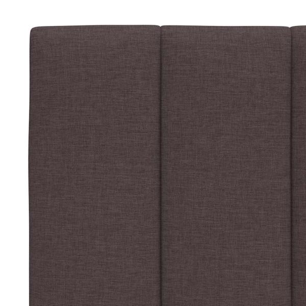 Bett mit Matratze "Hanko" Dunkelbraun 80x200 cm Stoff