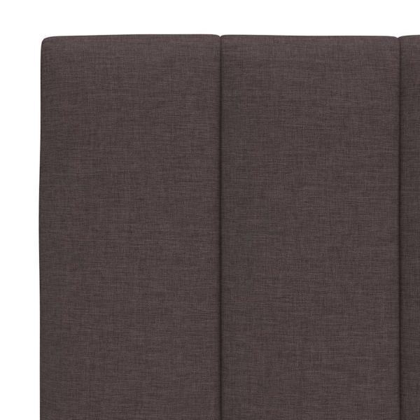 Bettgestell ohne Matratze "Hanko" Dunkelbraun 80x200 cm Stoff