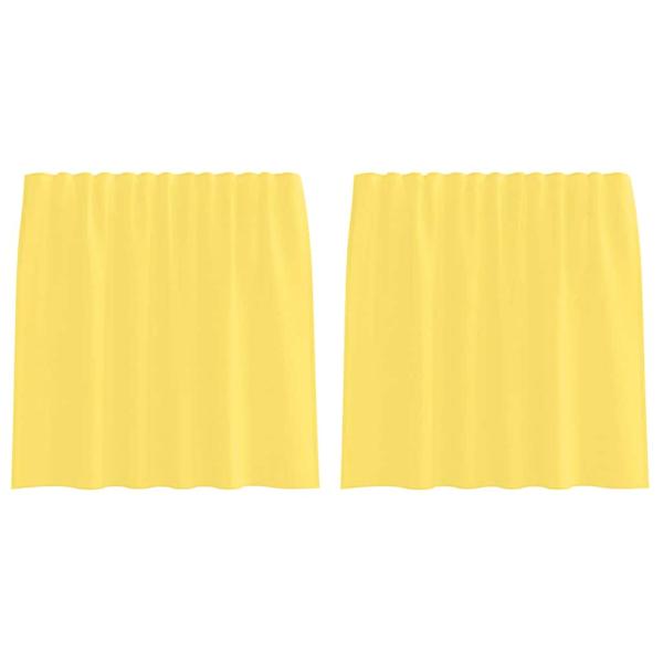 Voile Vorhänge mit Stangentaschen 2 Stk. Gelb