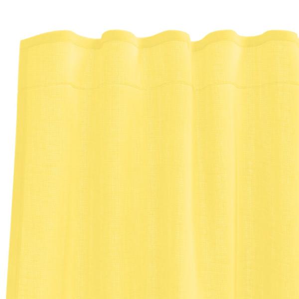 Voile Vorhänge mit Stangentaschen 2 Stk. Gelb