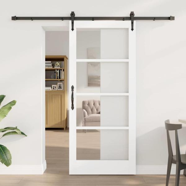 ARDEBO.de - Schiebetür mit Hardware-Set 'ORKDAL'Weiß 78x202 cm