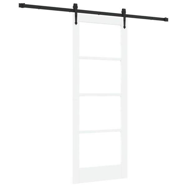 Schiebetür mit Hardware-Set 'ORKDAL'Weiß 78x202 cm