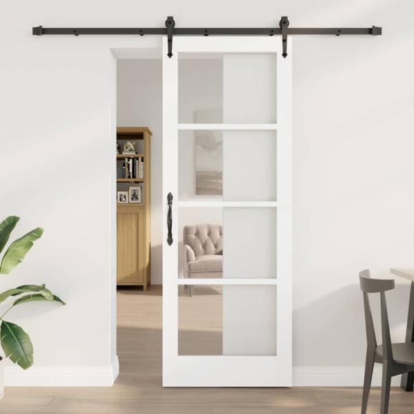 ARDEBO.de - Schiebetür mit Hardware Set 'ORKDAL'Weiß 78x211 cm